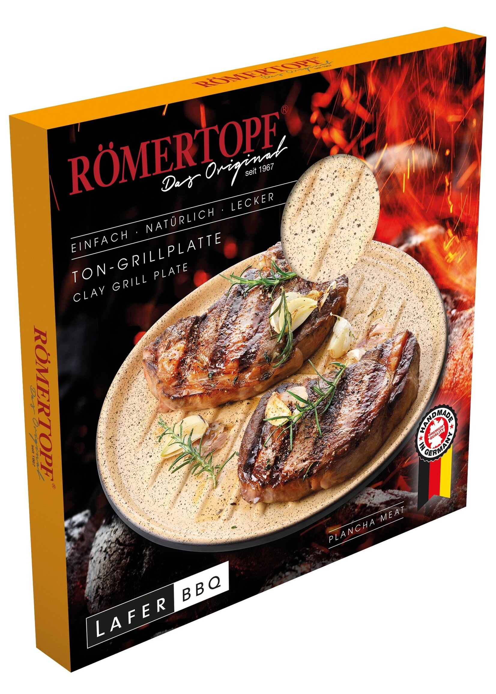 Römertopf Römertopf Grillplaat Rond met Ribbels