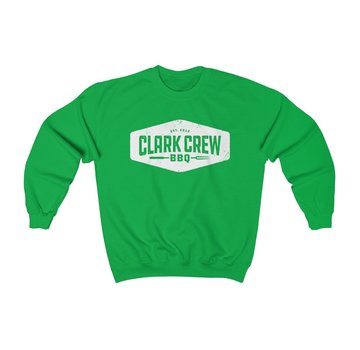 Clark Crew BBQ Clark Crew Unisex Heavy Blend Crewneck Sweater Irish Green