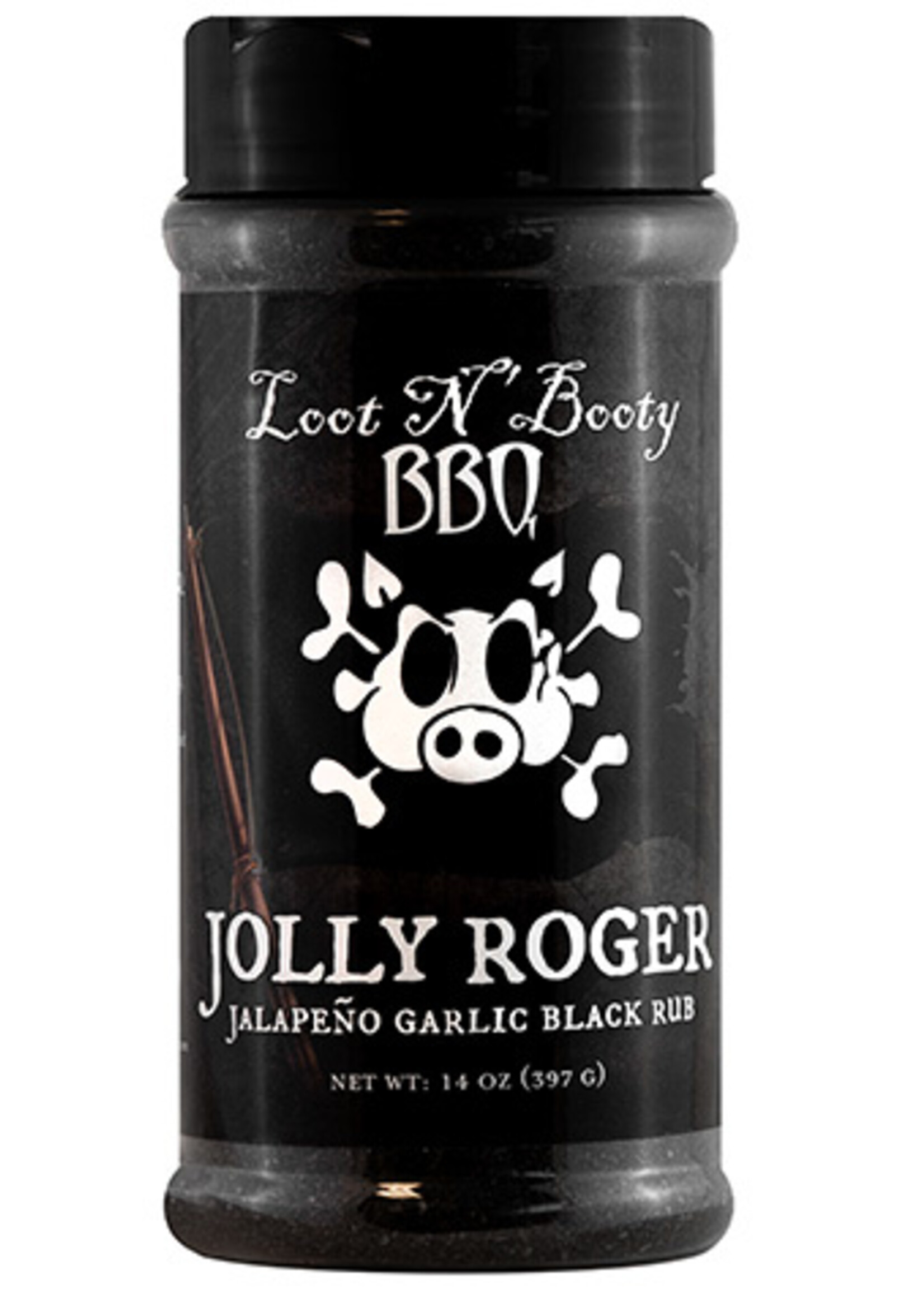 Loot n Booty Loot n Booty BBQ Jolly Roger Jalapeño Garlic Black Rub 14 oz