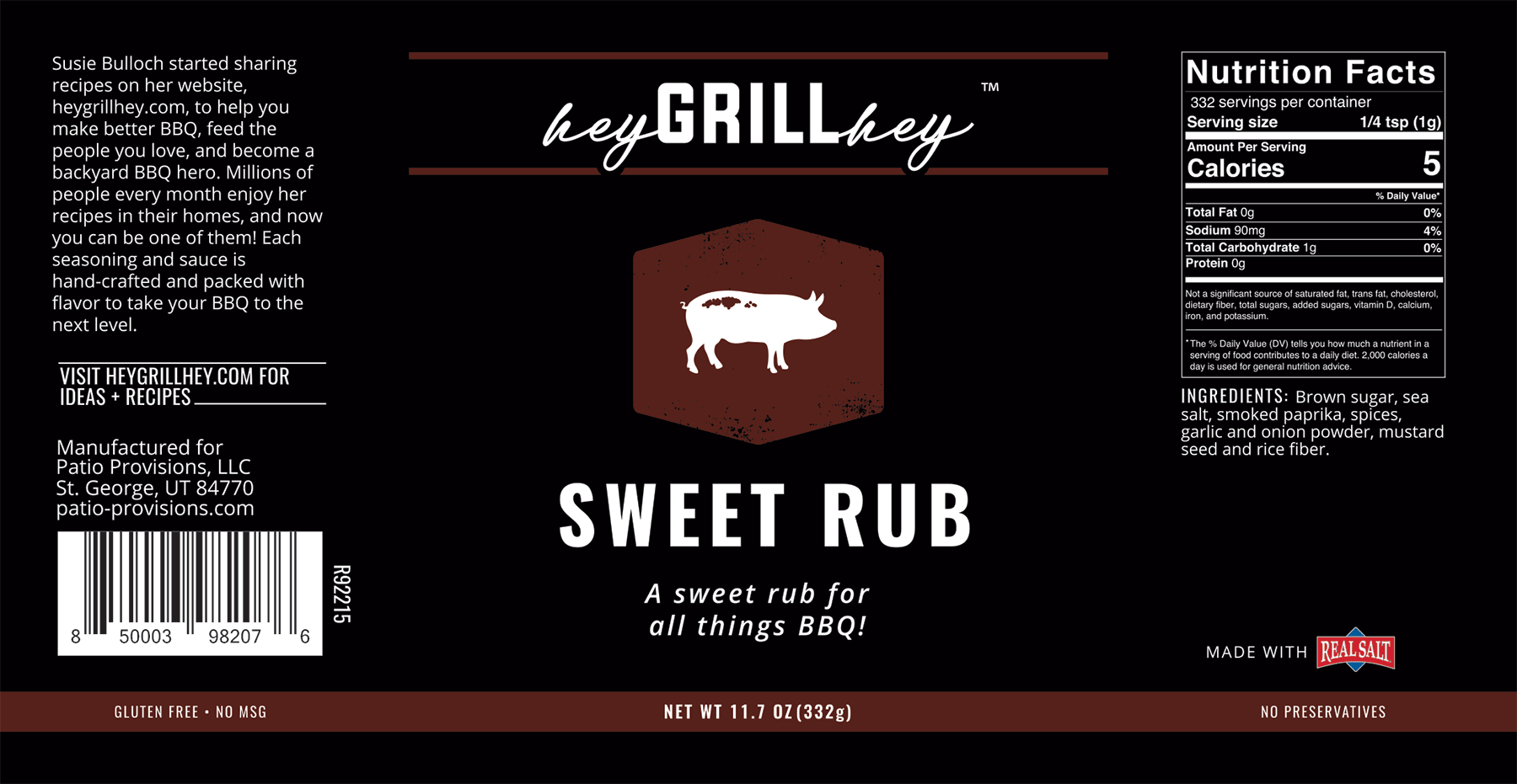 Hey Grill Hey Sweet Rub