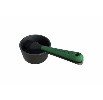 Big Green Egg Big Green Egg Pre-Seasoned Gusseisen Sauce Pot + Basting Brush