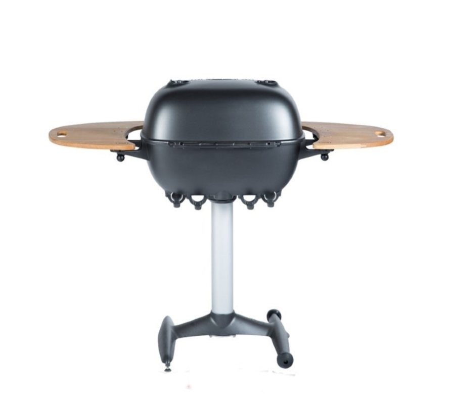 Pk360 Grill Smoker Graphite With Teak Shelf Kit Vuur Rook