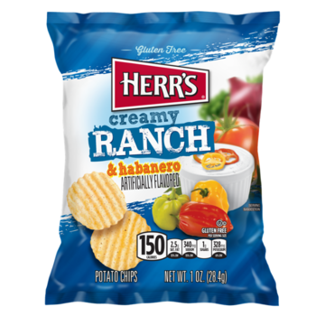 Herrs Herr's Creamy Ranch Habanero Chips 184 grams