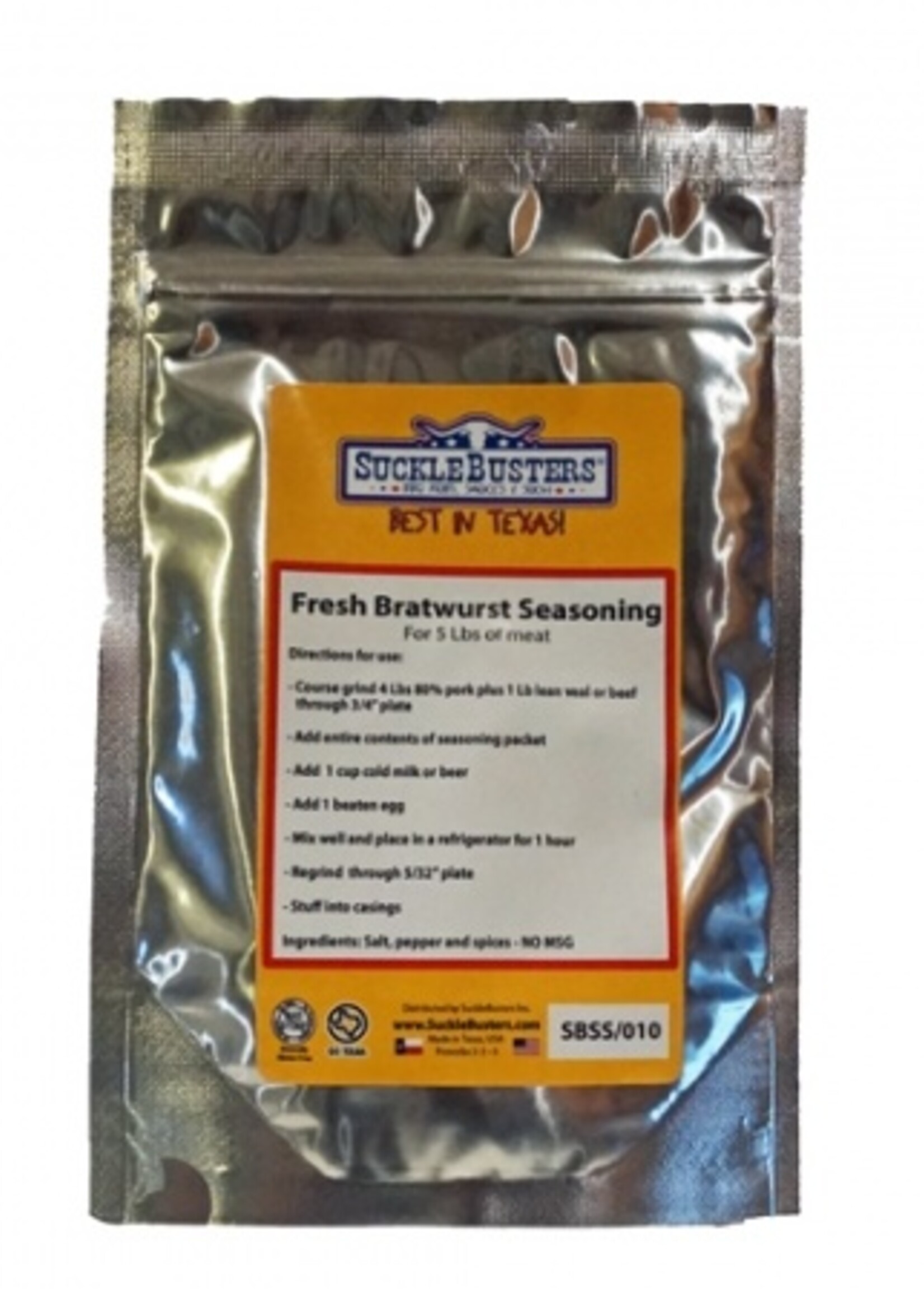 SuckleBusters SuckleBusters Bratwurst Seasoning 3 oz