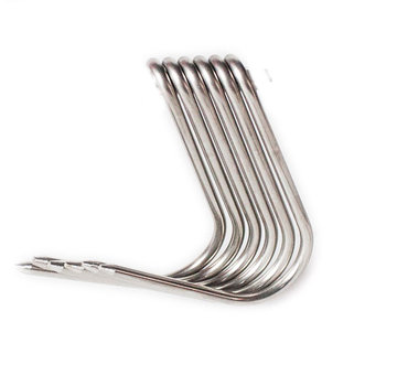 Grillteam GrillTeam Stainless Steel Meat Hooks 6 Pieces