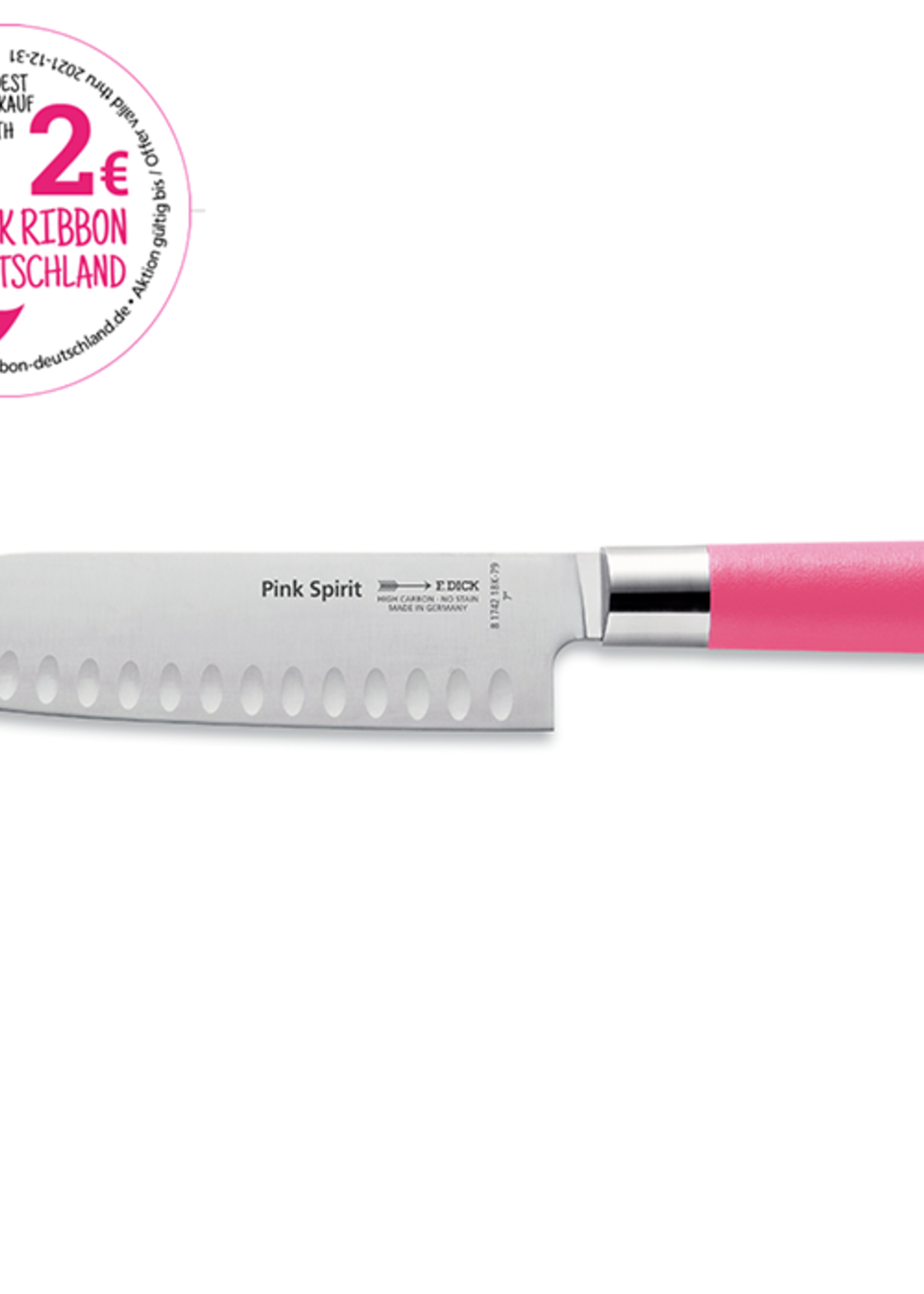 F-Dick F-Dick Pink Spirit Santoku Arched 18 cm