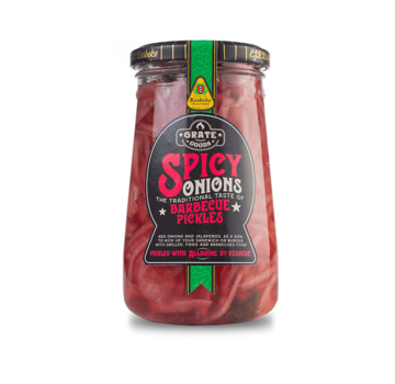 Grate Goods Grate Goods Spicy Onions Barbecue Pickles 325 gram
