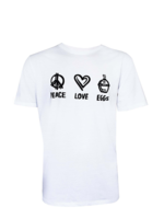 Big Green Egg Big Green Egg T-Shirt Peace Love Egg White