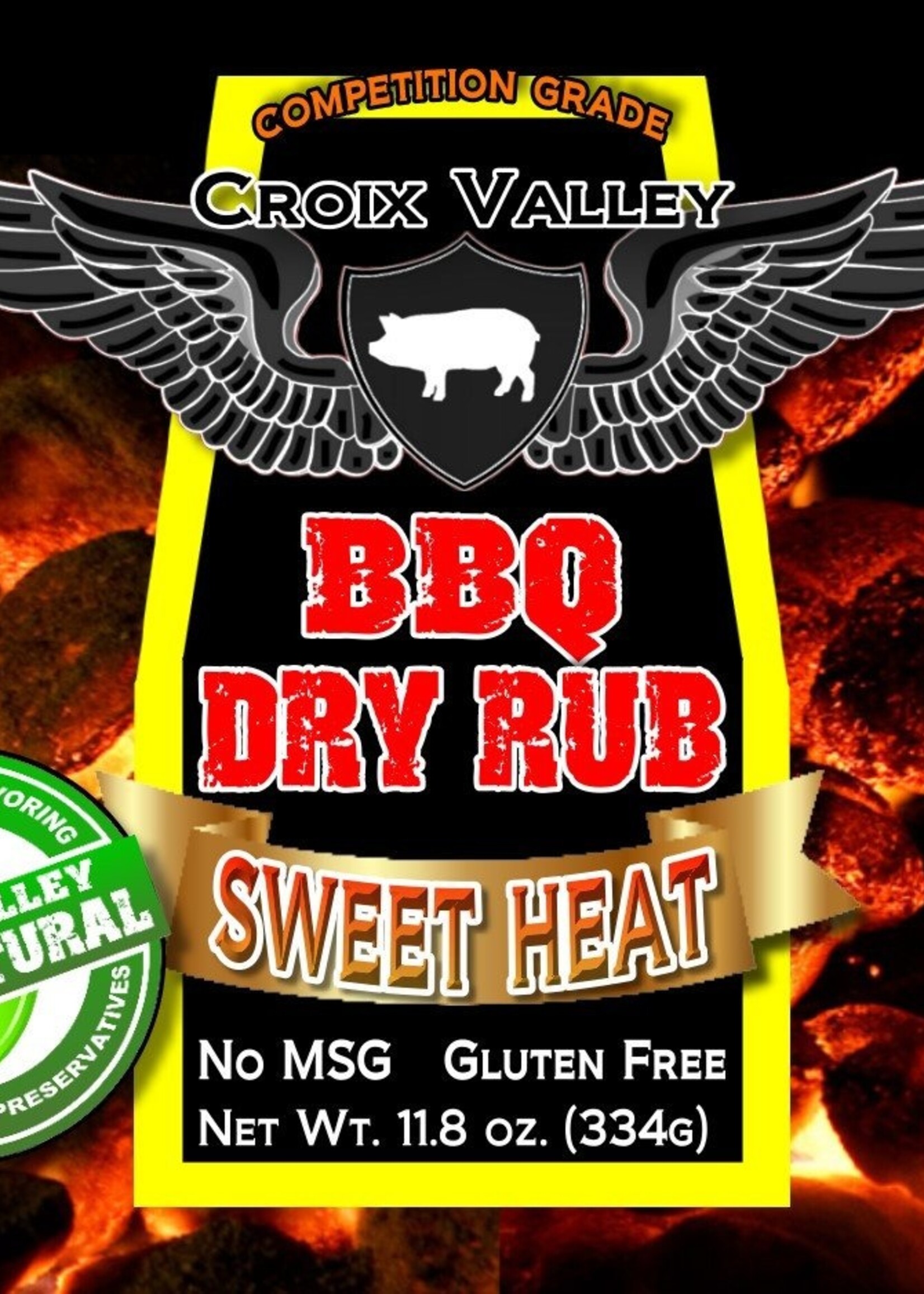 Croix Valley Croix Valley Sweet Heat BBQ Dry Rub 11.8 oz