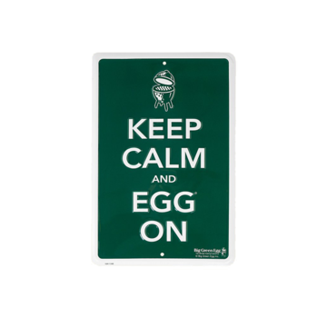 Big Green Egg Big Green Egg Textschild Grün „Keep Calm and Egg On“.