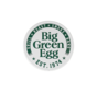 Big Green Egg Rond Tekstbord Wit EST. 1974