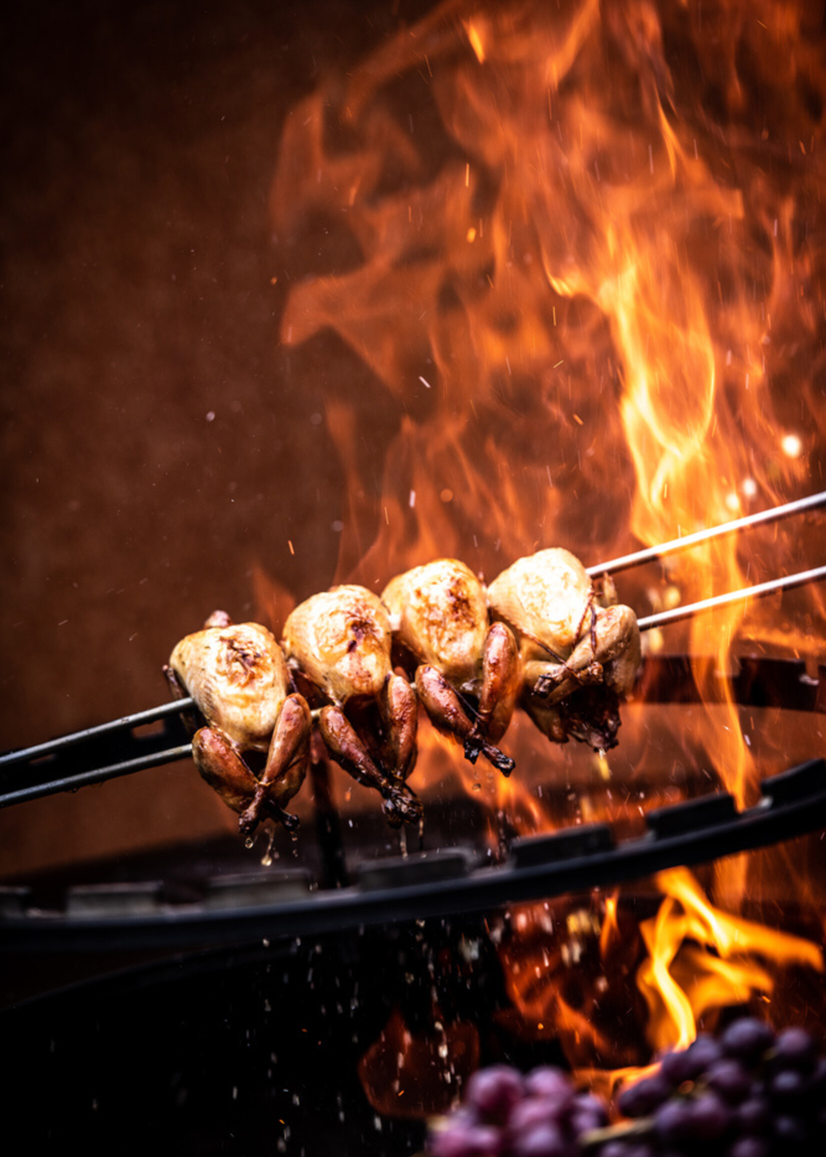 Forged Geschmiedeter Churrasco-Gabelspieß 50 cm