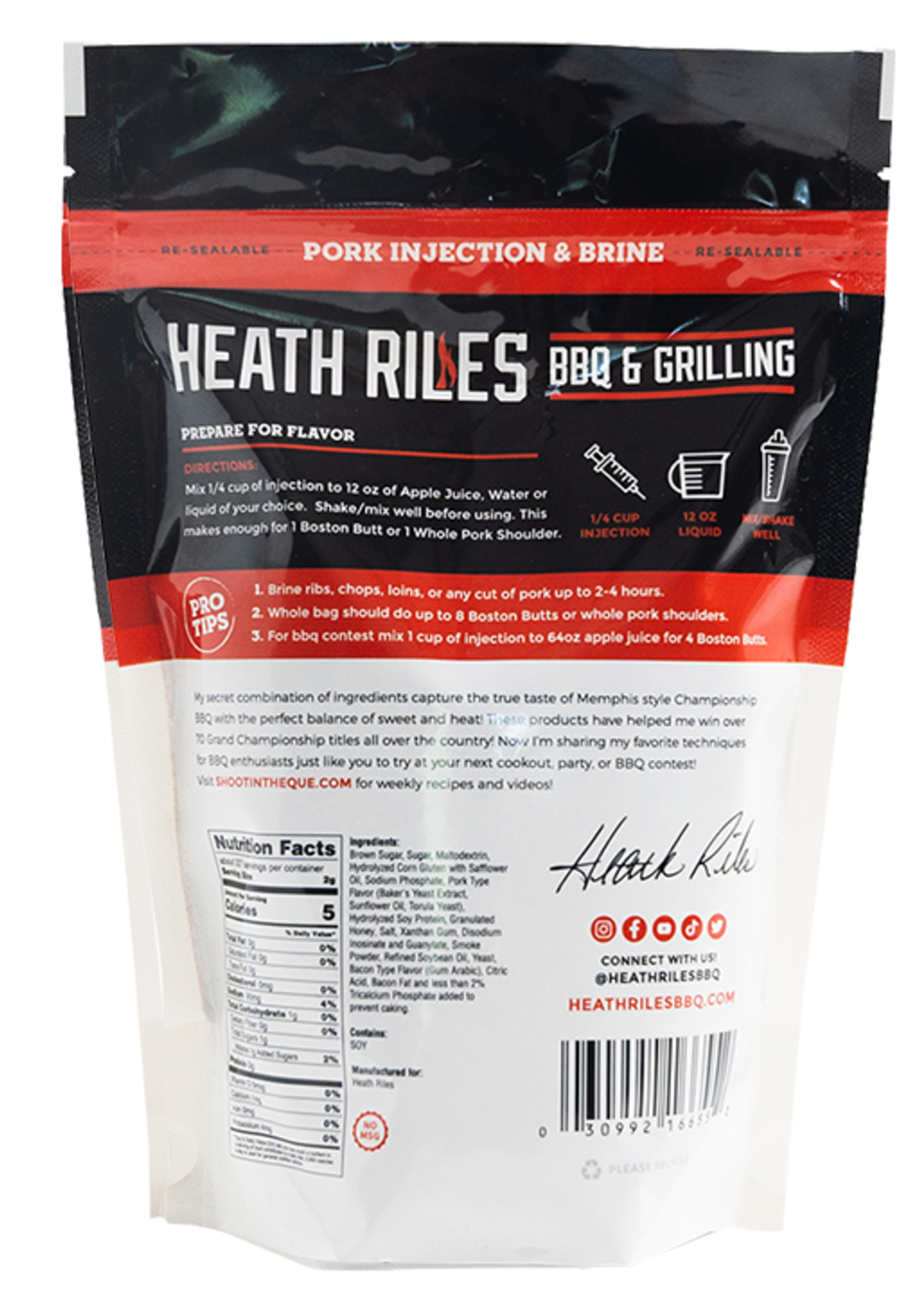 Heath Riles Heath Riles BBQ Pork Injection 16oz