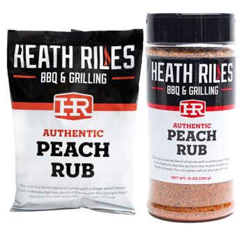 Heath Riles Heath BBQ Riles Peach BBQ Rub Shaker 16 oz + Refill Bag 2 lb Combo