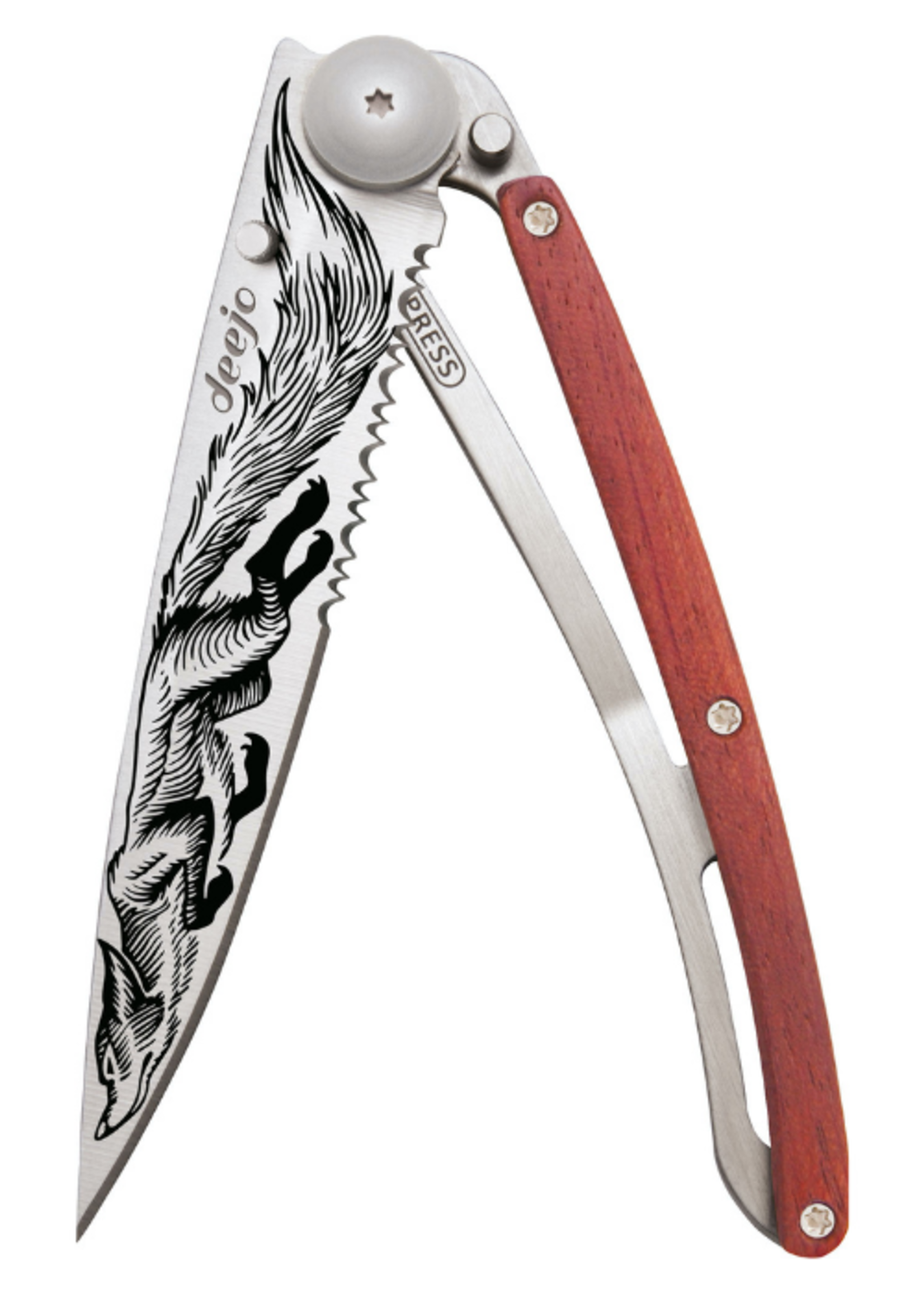 Deejo Deejo Serrated 37g Titanium Coral Wood 'Fox'