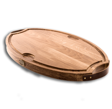 Vuur&Rook Baas Boards Eiche Holzschneidebrett Oval XXL 65 x 40 x 4 cm