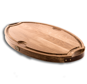 Vuur&Rook Baas Boards Oak Wooden Cutting Board Oval XXL 65 x 40 x 4 cm