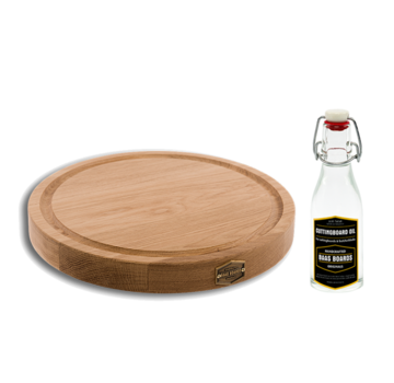 Vuur&Rook Boss Boards Oak Wooden Cutting Board Round Ø 35 cm / Oil Deal
