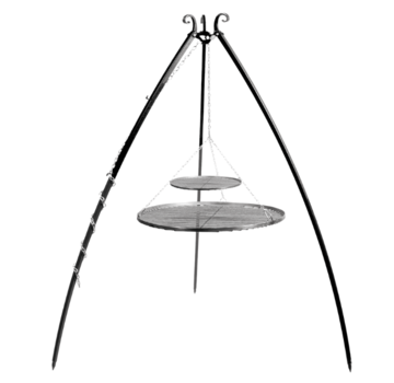Cookking Cookking Tripod Curved with Double Black Steel Grid 200 cm