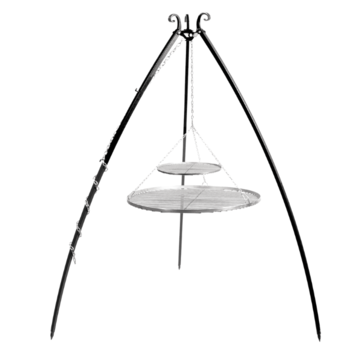 Cookking Cookking Tripod Curved with Double Stainless Steel Grid 200 cm