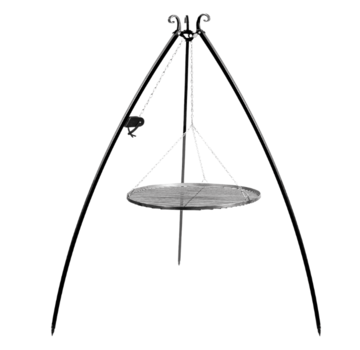 Cookking Cookking Tripod with Pulley and Black Steel Grid 200 cm