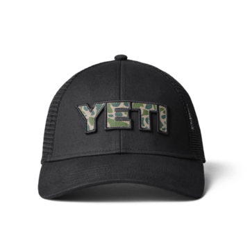 YETI Yeti-Logo-Badge-Trucker-Mütze in Schwarz