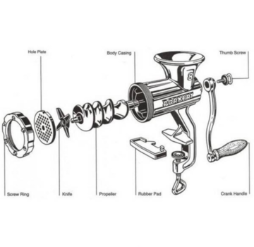 Porkert Enterprise 5/8 Rändelschraube / Kurbelmutter