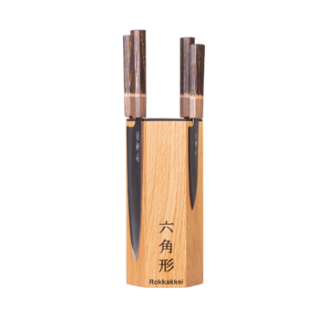 Rokkakkei Rokkakkei Oak Knife Block