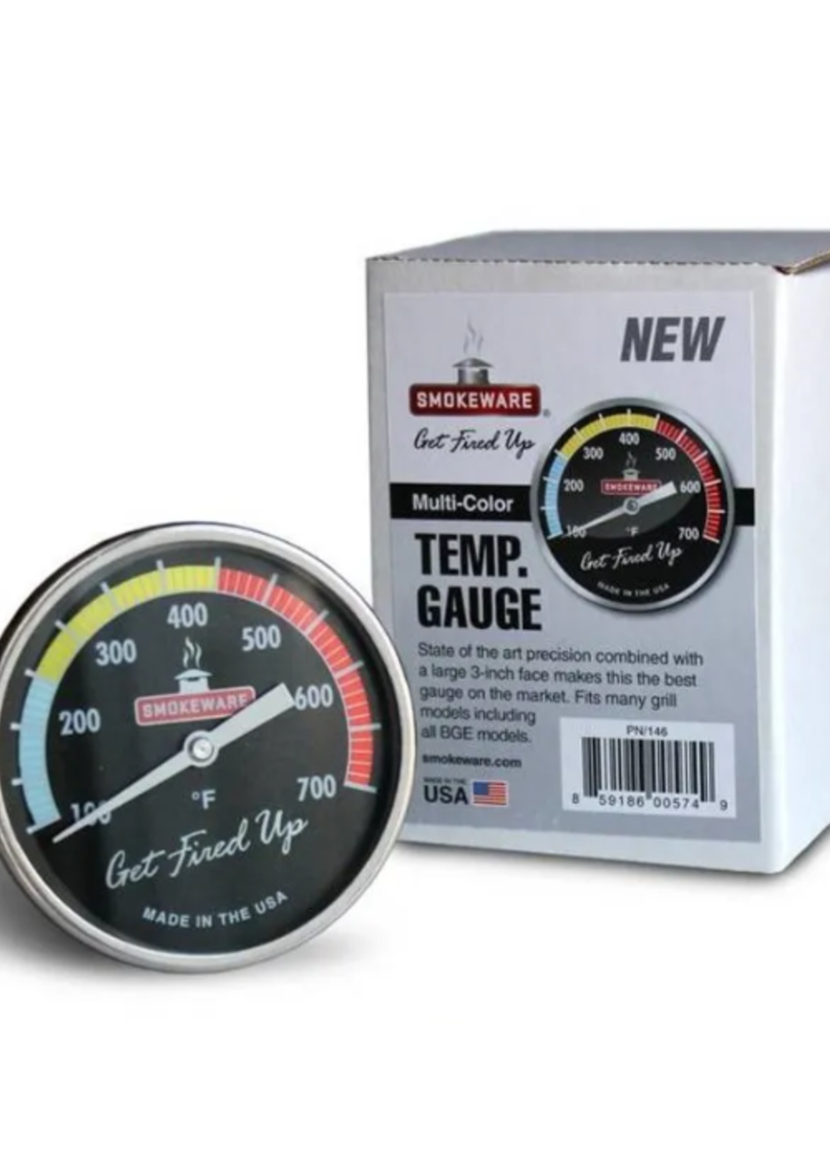 Smokeware Smokeware RVS Thermometer Multi Color Zwart °F 82mm