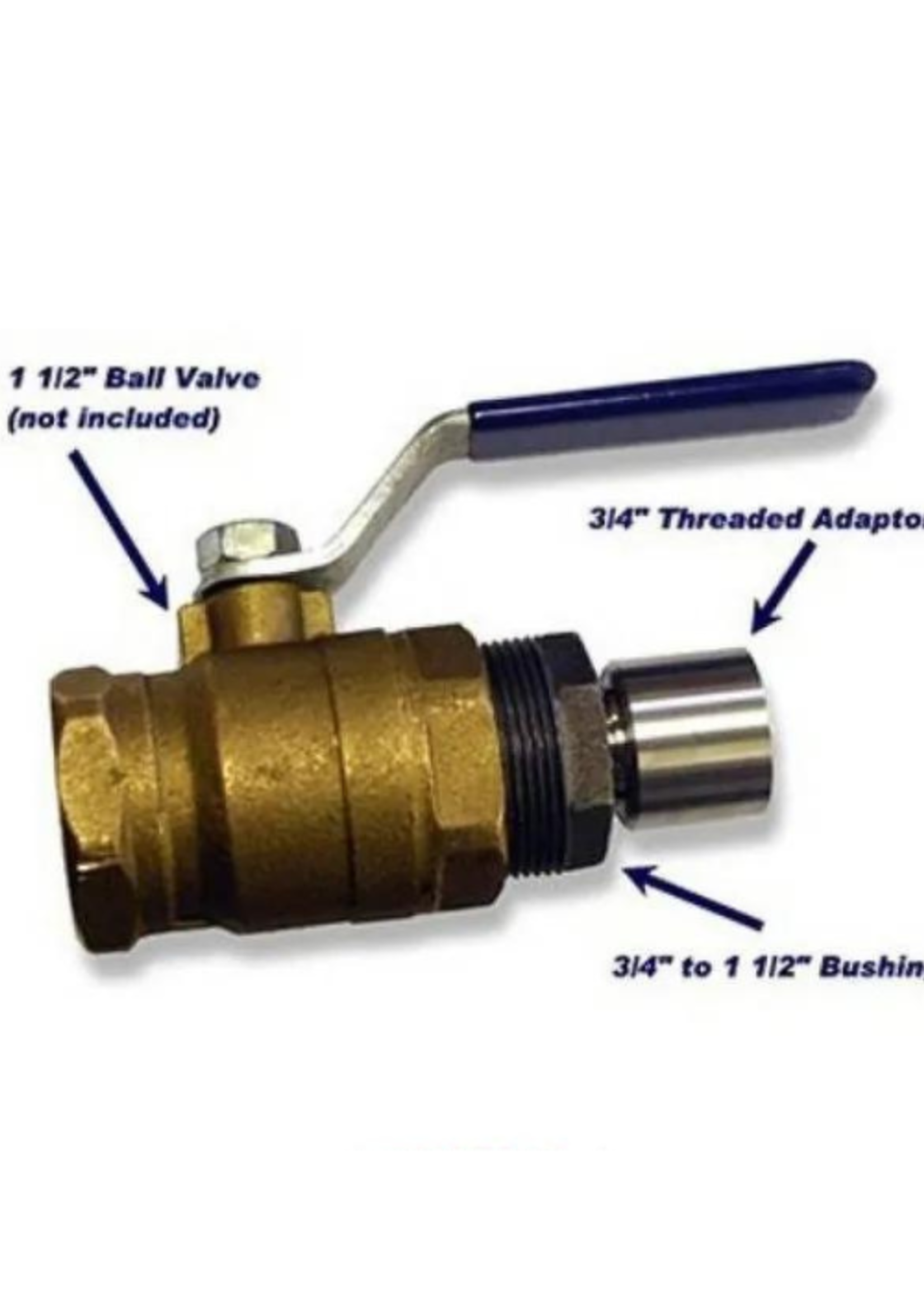 BBQ Guru BBQ Guru 1-1 / 2 '' Kugelventiladapter mit 3/4 Lüfteradapter