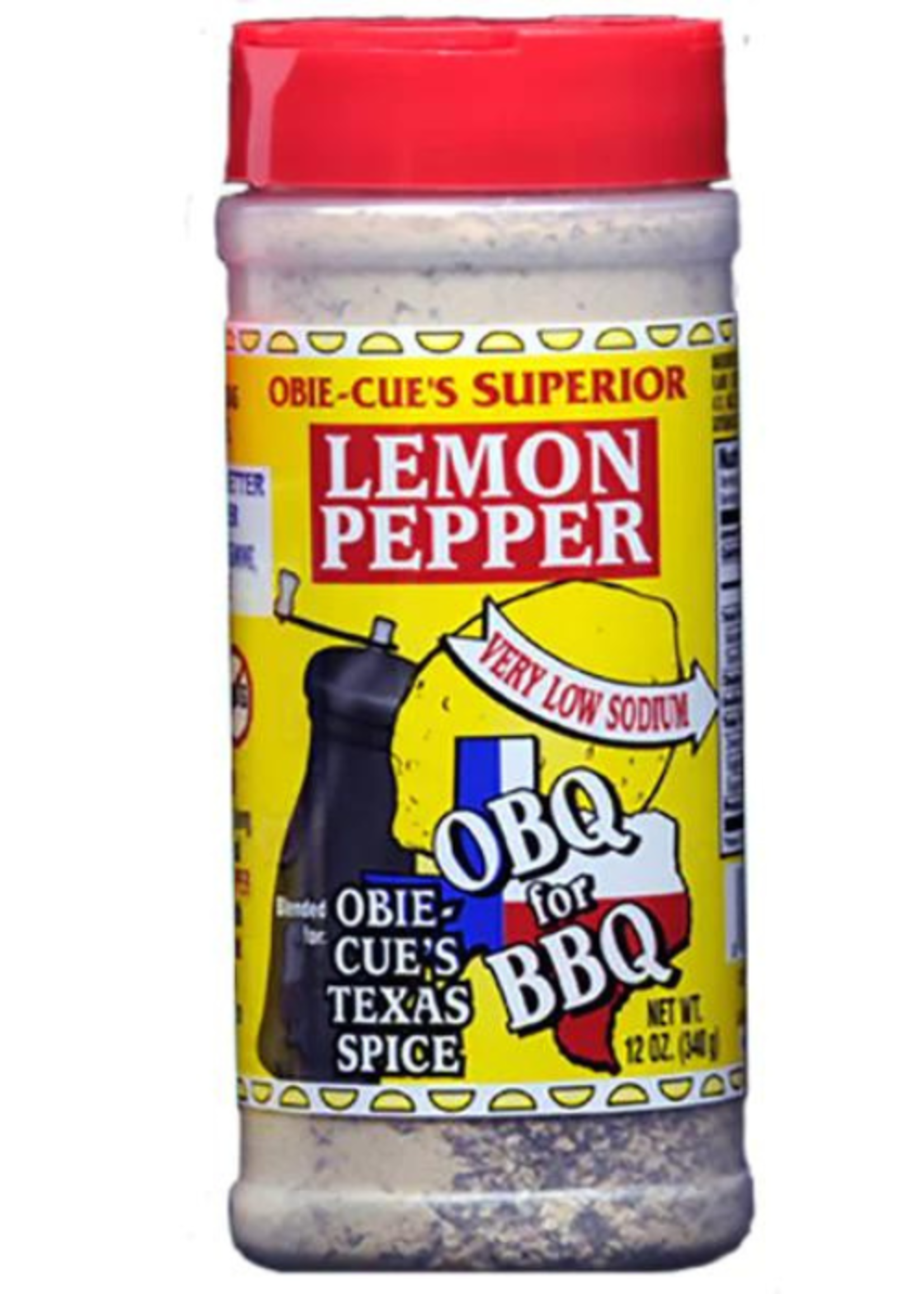 Obie Cue Obie Cue's Lemon Pepper 12oz