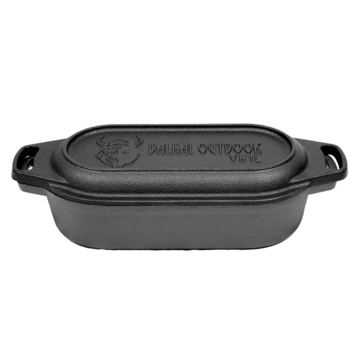 Valhal Valhal Outdoor Cast Iron Dutch Oven with Grill Lid Oval 1 liter