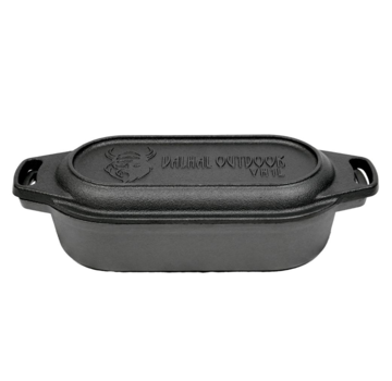 Valhal Valhal Outdoor Gietijzeren Dutch Oven met Grill Deksel Ovaal 1 liter