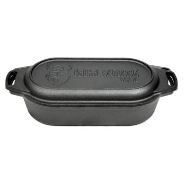 Valhal Valhal Outdoor  Cast Iron Dutch Oven with Grill Lid Oval 2 liters