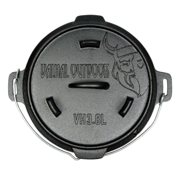 Valhal Valhal Outdoor Dutch Oven 3.8 liters with legs on the lid