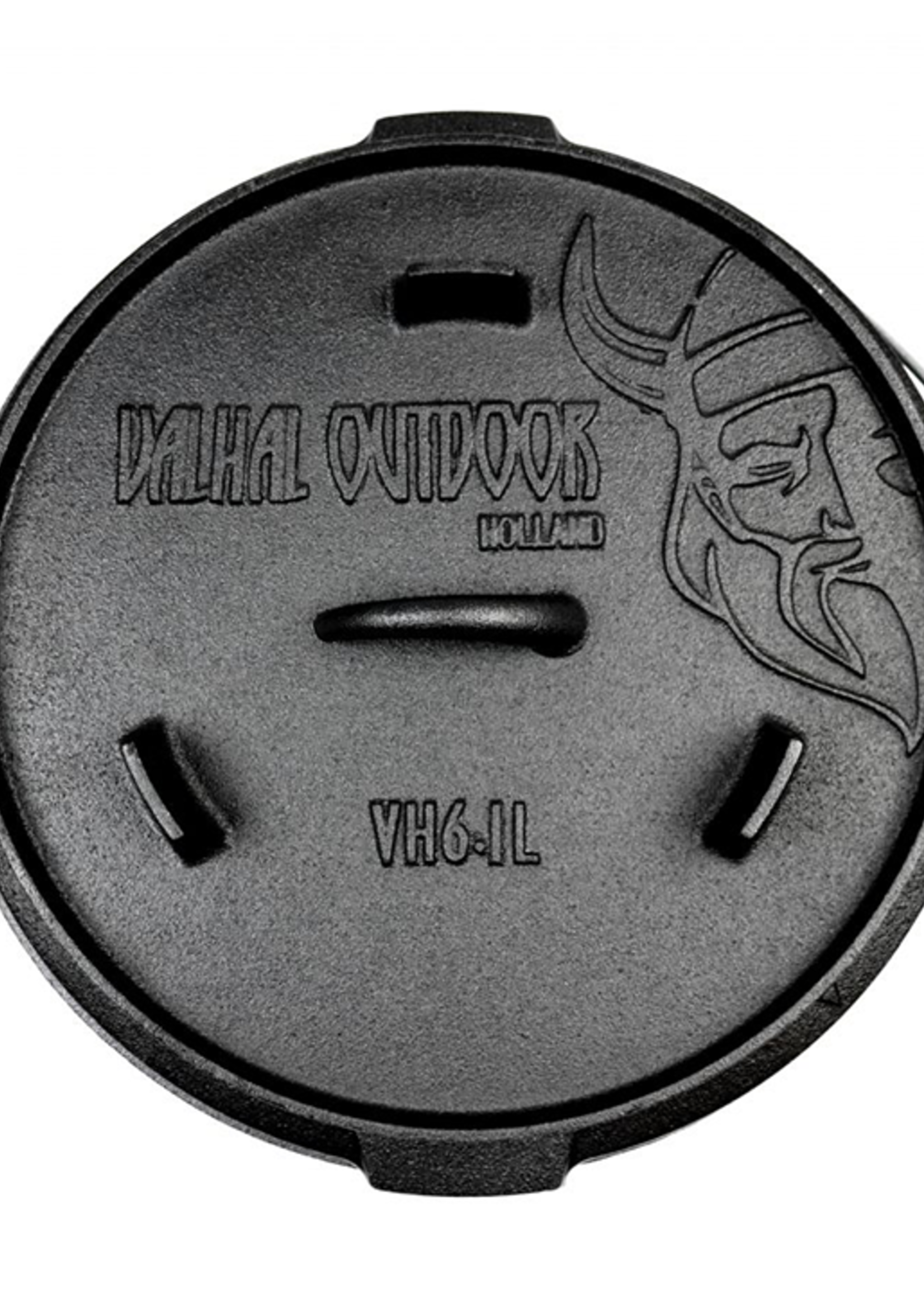 Valhal Valhal Outdoor Dutch Oven 6.4 quarts / 6.1 liters with feet on the lid