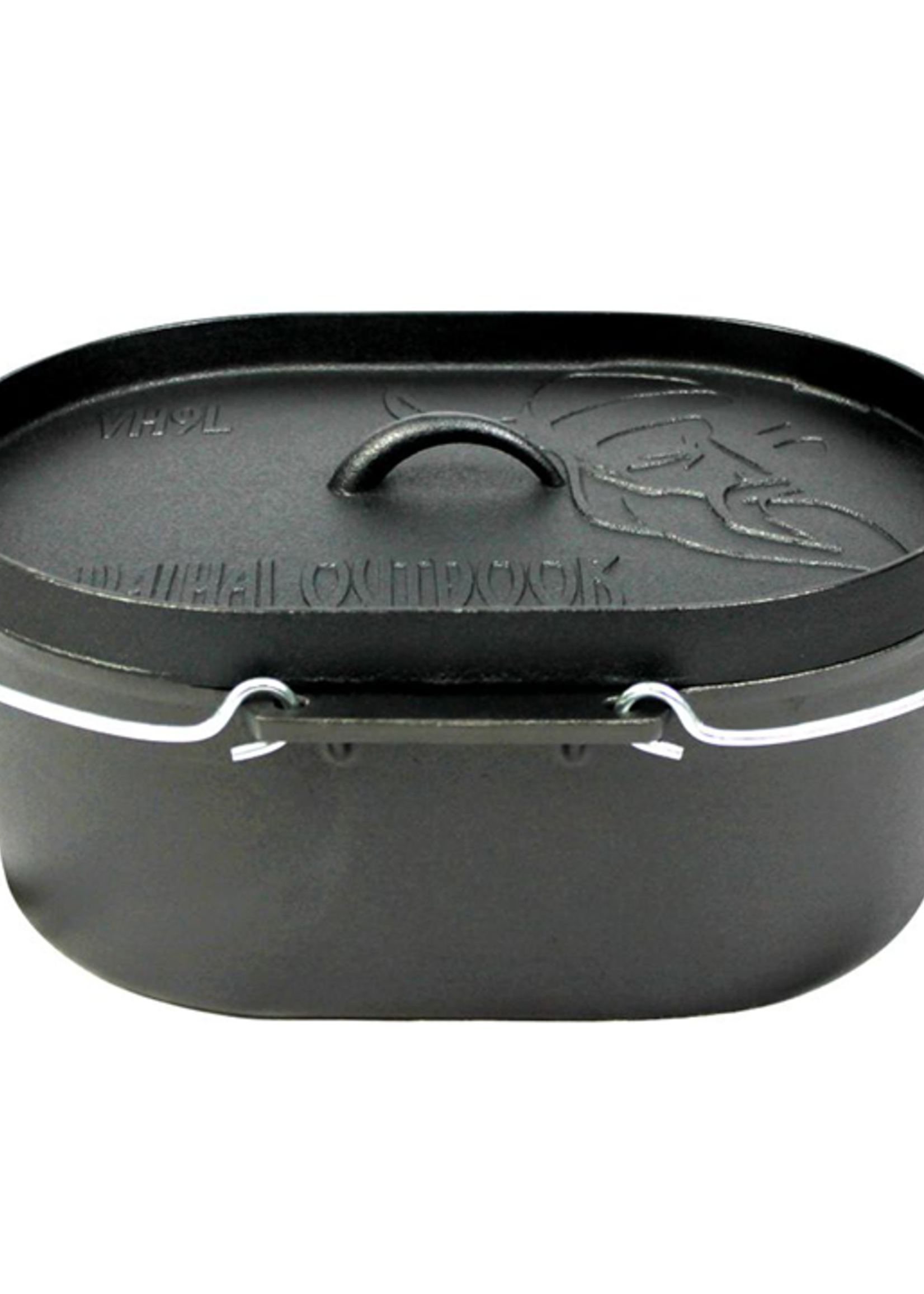 Valhal Valhal Outdoor Dutch Oven Ovaal 7.9 quarts  / 9 liter met Grillplaat zonder pootjes