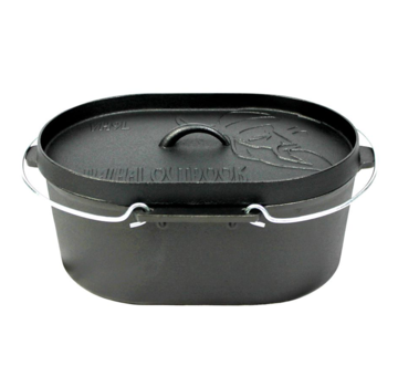 Valhal Valhal Outdoor Dutch Oven Oval 7,9 Quarts / 9 Liter mit Grillplatte ohne Füße