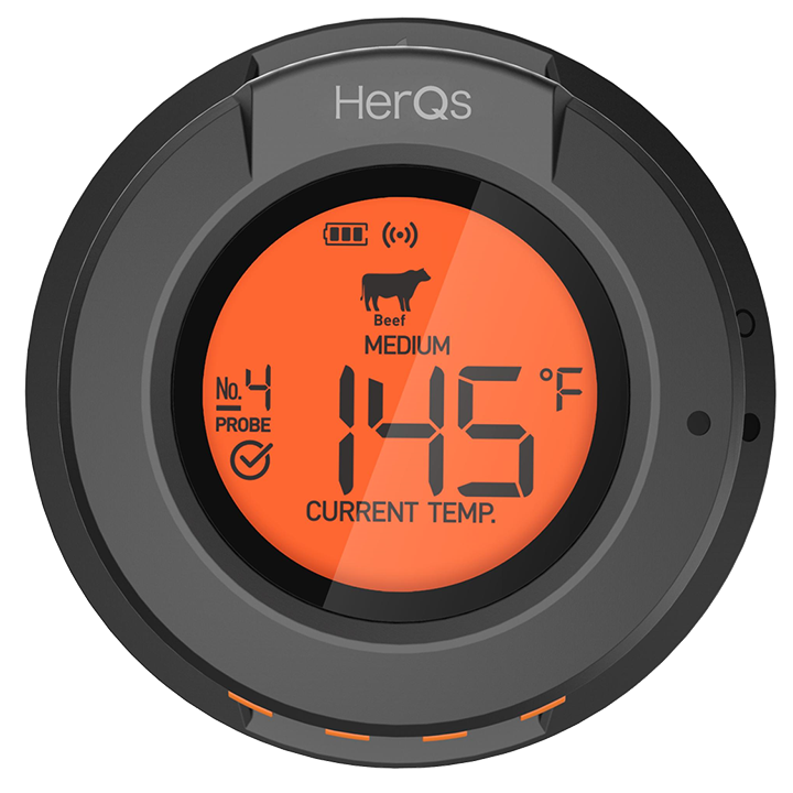 HerQs Dome Thermometer Vuur & Rook