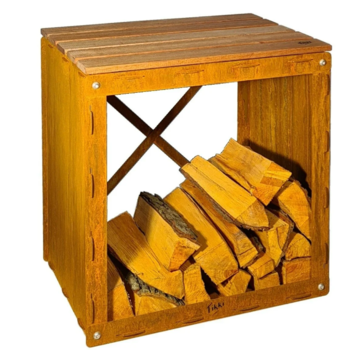 Fikki Fikki Wood Storage Hocker