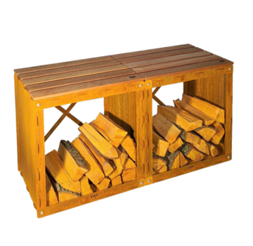 Fikki Fikki Wood Storage Bench