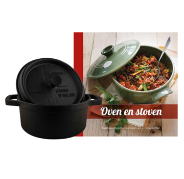 The Windmill Cast Iron The Windmill BBQ Pan With Lid 2 liters + Book Oven & Stoven
