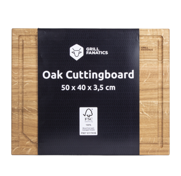 Grill Fanatics Grill Fanatics Cutting Board Oak 50 x 40 x 3 cm