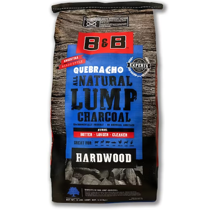 B&B Charcoal Quebracho Variety Lump Charcoal 8,18 kg Vuur & Rook