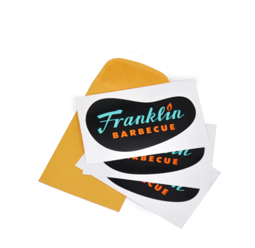 Franklin BBQ Franklin Grill-Aufkleber, 3er-Pack