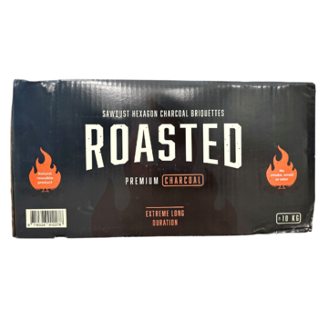 Roasted Sawdust Hexagon Charcoal Briketten Tubes 10 kg