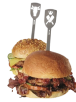 GEFU GEFU RVS Burger Skewers 'Bull & Axe' 2 stuks