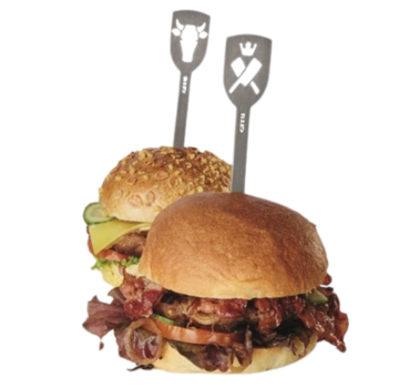 GEFU GEFU Edelstahl Burgerspieße 'Bull & Axe' 2 Stück