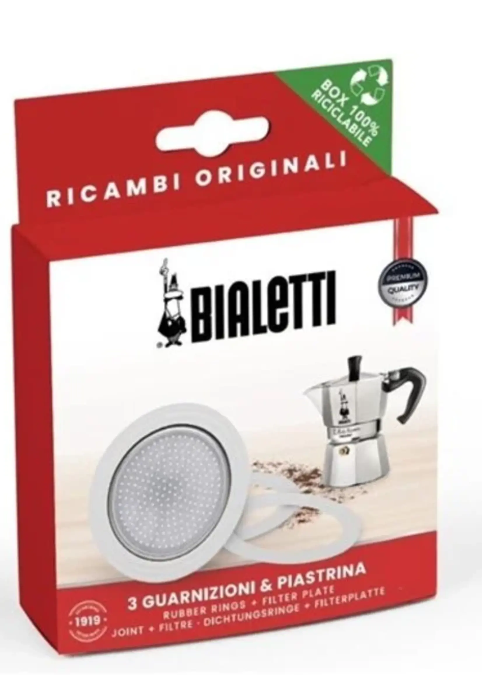 Bialetti Bialetti Filter Plate + 3 Rubber Rings 12 Cup