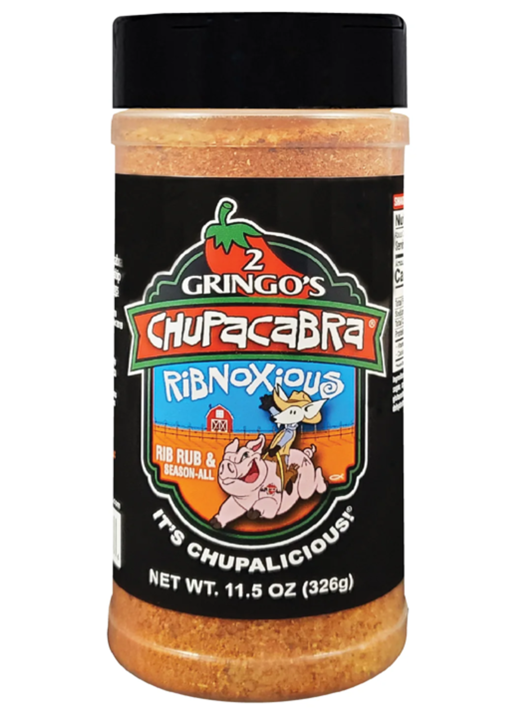 Chupacabra 2 Gringos Chupacabra Ribnoxious BBQ Rub 11.5 oz